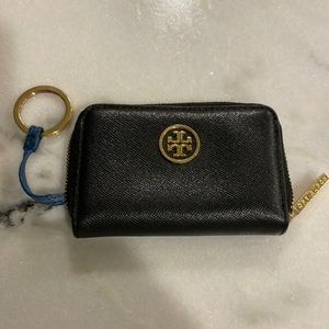 Tory Burch black credit card and key ring
